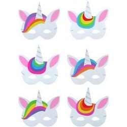 24 STUKS | Mix Unicorn / Eenhoorn Maskers van Foam | Traktatie / Uitdeelcadeautjes | Mix kleuren Unicorn Maskers | Jongens & Meisjes  (24 stuks)